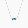 Collier Della Argent Blanc Turquoise