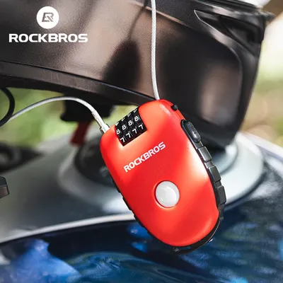 ROCKBROS Teleskop Fahrrad Lock Anti-diebstahl bike Lock Kabel Helm Schloss Kette Rucksack Radfahren Passwort Sperre Fahrrad Zubehör