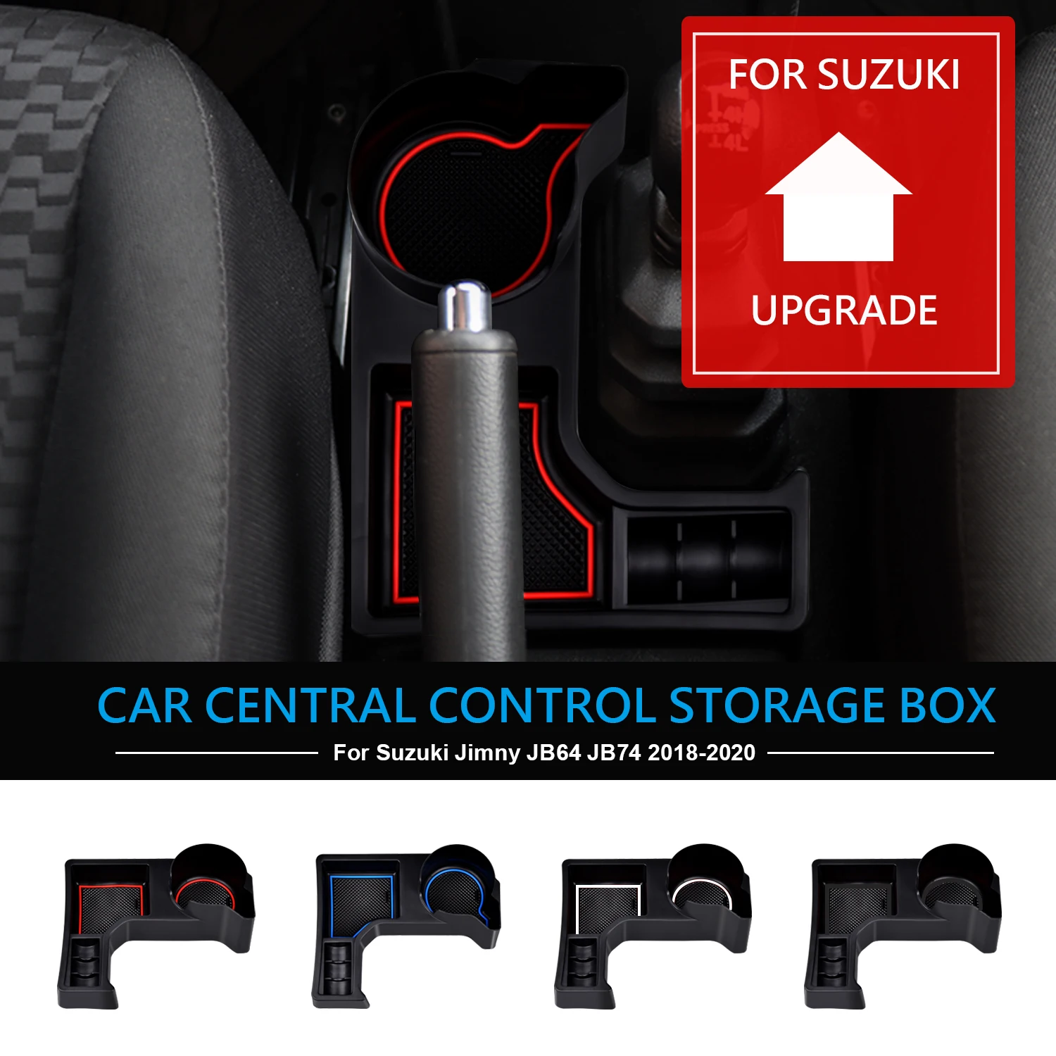 Verstauen Aufräumen Auto Getriebe Shift Lagerung Box Organizer Fach Für Suzuki Jimny 2019 2020 2021 Auto Innen ABS Zubehör Image