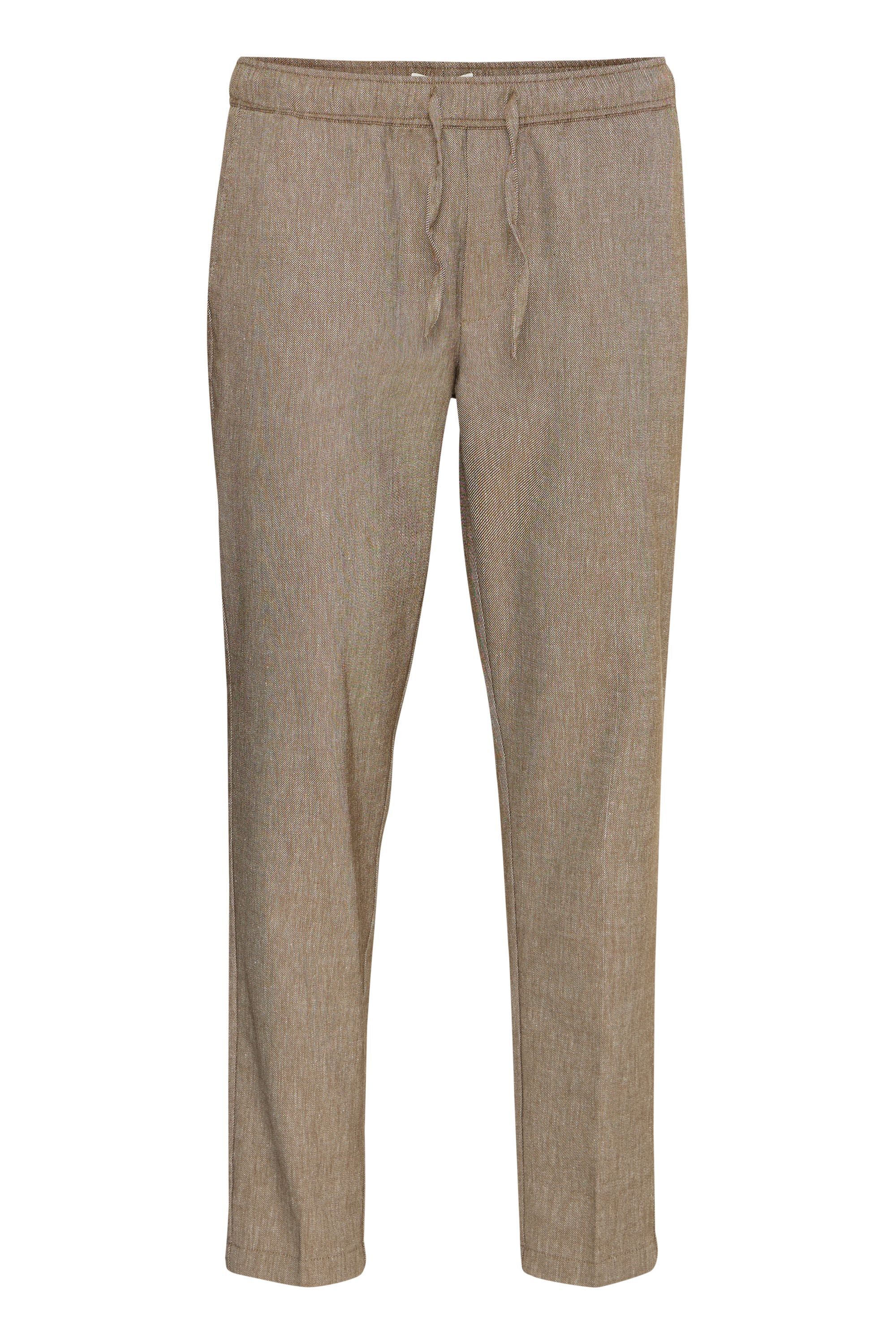 Sweatpants CASUAL FRIDAY "Sweatpants CGPilou", Herren, Gr. M, Länge 34, braun (kangaroo melange), Obermaterial: 35% Polyester Pol. recyc.. 22% Baumwolle CO. 22% Leinen LI. 19% Viskose CV. 2% Elasthan EL., Hosen