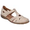 Klettschuh JOSEF SEIBEL "ROSALIE 29", Damen, Gr. 45, beige (creme), Leder, klassisch, Schuhe, Spangenschuh, Sandale, Komfortschuh mit modischer T-Spange