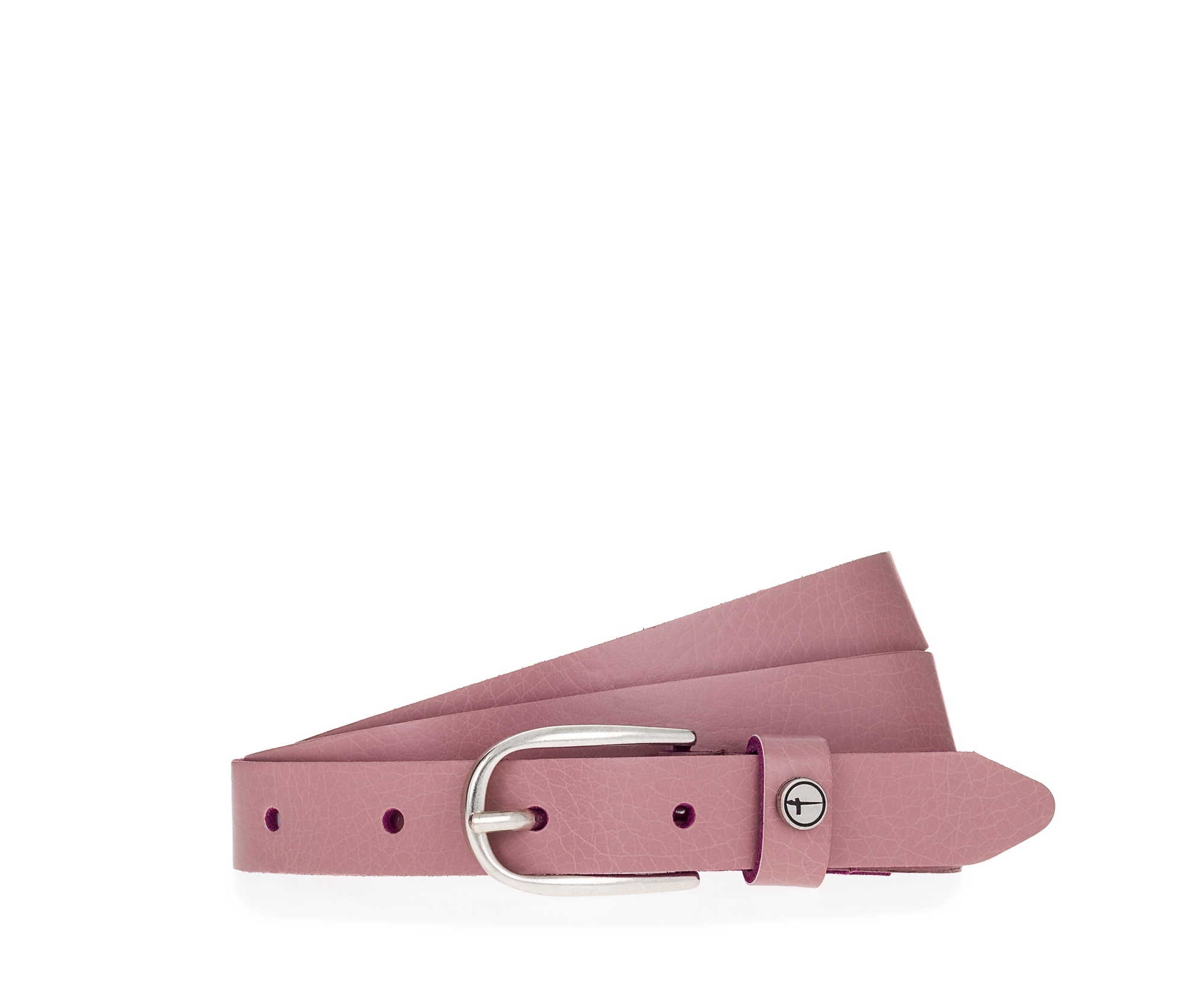 Ledergürtel TAMARIS "Cassia Silver", Damen, Gr. 75, rosa (rose), Rindsleder, Gürtel Ledergürtel, weiches Rindleder mit leichter Narbung, schmal Image