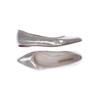 Buffalo London Damen Ballerinas, Gr. 40, silber, kein Etikett