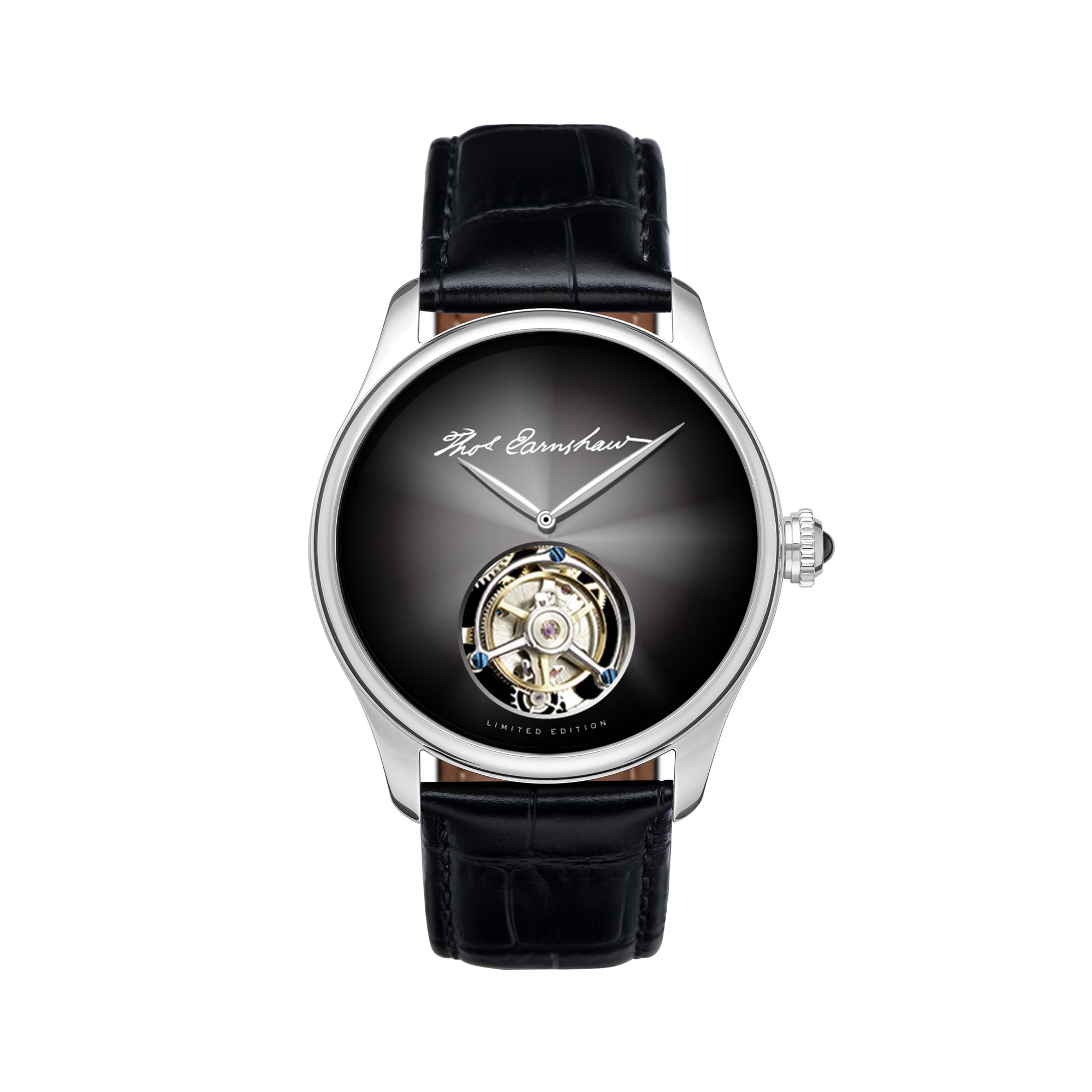 Thomas Earnshaw Bradley Tourbillon Limited Edition Mens Watch ES-8202-01 - Black & Silver - One Size | Thomas Earnshaw Sale | Discount Designer Brands
