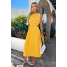 AX Paris Womens Yellow Cut Out Midi Dress - Size 14 UK | AX Paris Sale | Discount Designer Brands