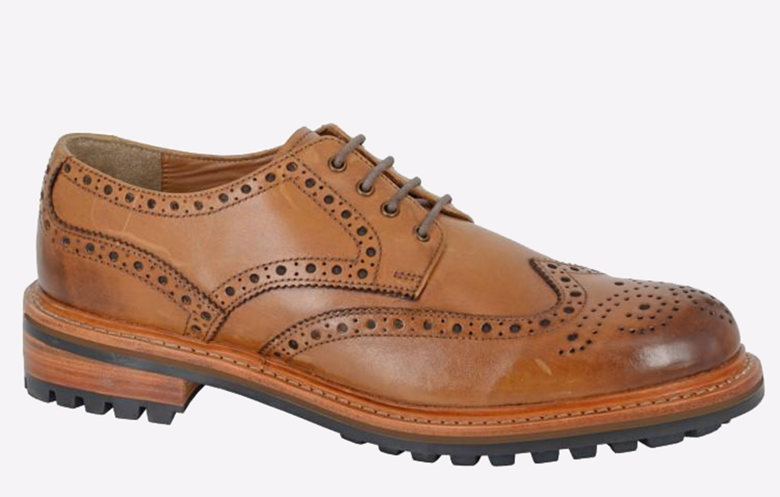 Woodland Albury Gibson Brogue Mens - Brown - Size UK 10 | Woodland Sale | Discount Designer Brands