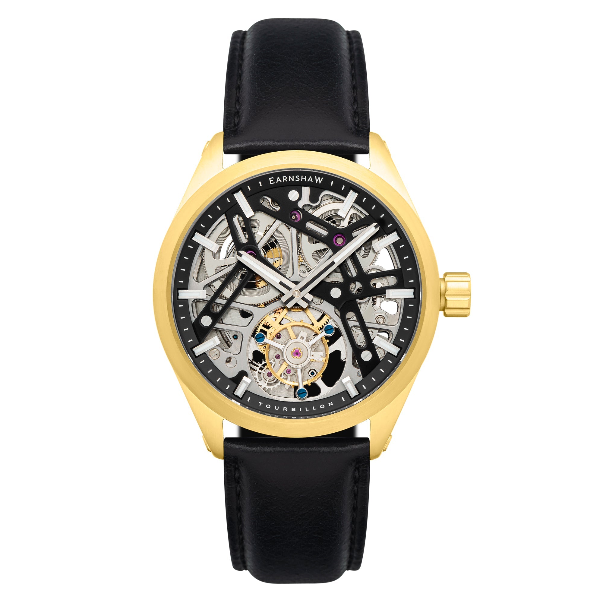 Thomas Earnshaw Edymion Mens Tourbillon Gold Watch ES-8212-03 - Black/gold - One Size | Thomas Earnshaw Sale | Discount Designer Brands