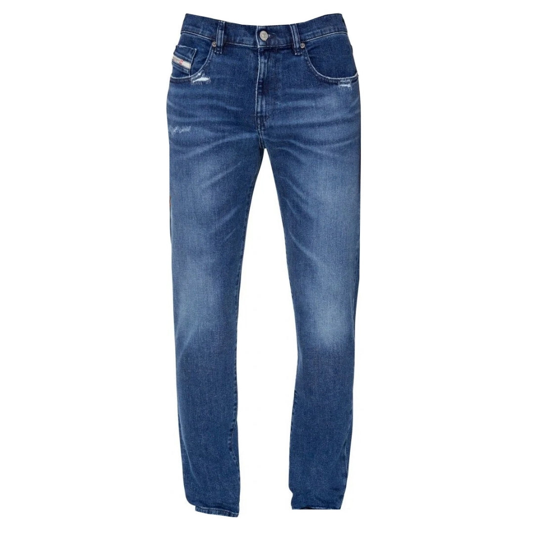 Diesel Mens D-strukt Blue Destroyed Reinforced Denim Jeans Cotton - Size 28W/30L | Diesel Sale | Discount Designer Brands