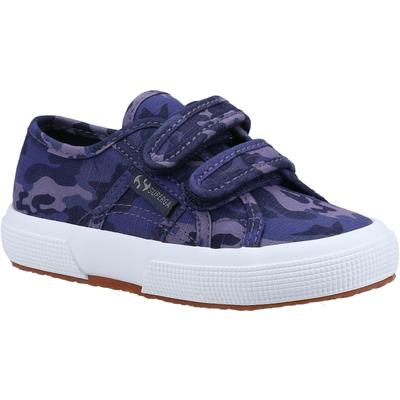 Superga 2750 Kids Straps Camo Ripstop Childrens Unisex Summer - Navy - Size UK 7 Infant | Superga Sale | Discount Designer Brands