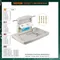 SucceBuy Baby Changing Station Commercial Wall Mount Baby Diaper Changing Table Fold Down Vertical Restroom Baby Changing Table