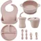Silicone Baby Feeding Set | 9PCS Baby Led Weaning Supplies Self Feeding Utensils | Divided Suction
