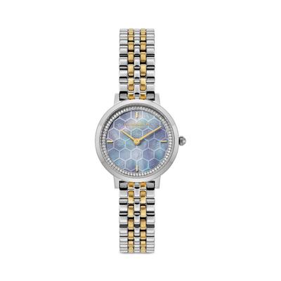 Olivia Burton Honey Comb Ultra Slim Watch, 28mm - Blue/Two Tone