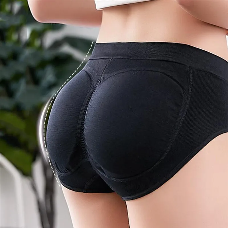 Dame Niedrige Taille Sexy Polsterung Höschen Bum Gepolsterte Butt Lifter Enhancer Hüfte Push-Up Höschen Unterwäsche Nahtlose Höschen Gesäß Image