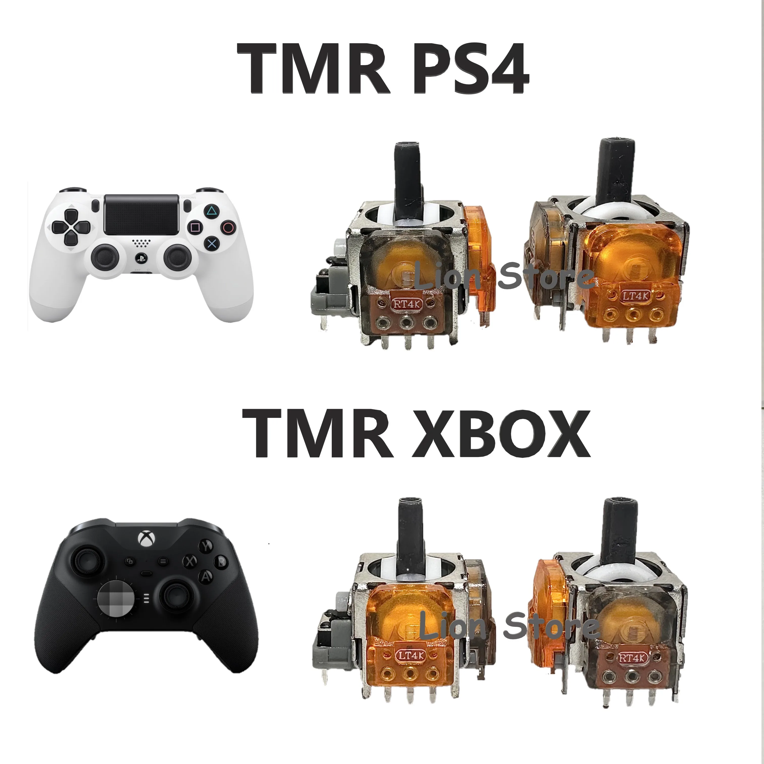TMR-Joystick für PS4/DS4/Xbox Keine toten Zonen, hohe Präzision, 5-Millionen-Zyklus, Lebensdauer, energiesparend, geräuscharm, kein Treiben schnellen Image