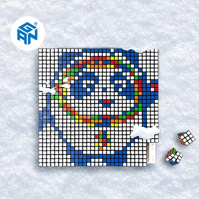 [Picube] Gan 10x10 Mosaik Würfel 6x6 DIY Puzzle Zauberwürfel 10x10x10 Magnetische Kreative 6x6x6 Image
