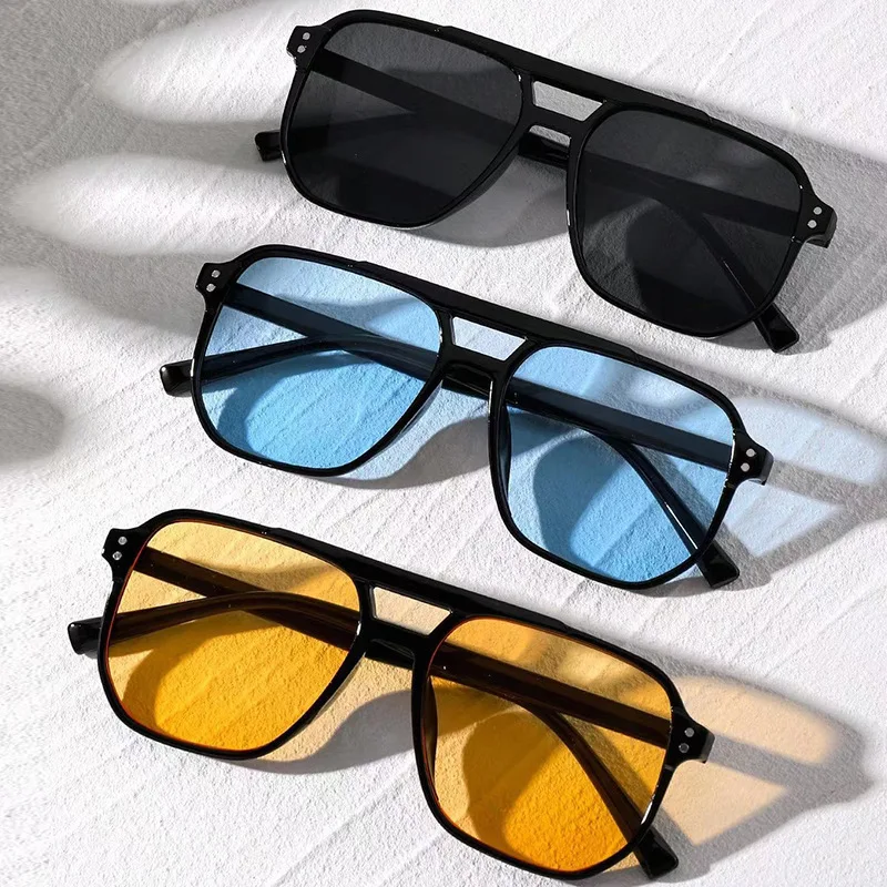 Vintage Quadrat Sonnenbrille Frauen Retro Marke Spiegel Sonnenbrille Weibliche Schwarz Gelb Mode Candy Farben Oculos De Sol Feminino