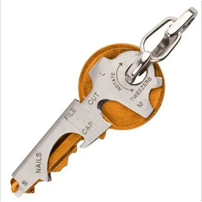 Karabiner Zahnrad 8 Werkzeug in 1 Schlüssel ring Quickdraw Multi Multi tool Mehrzweck-Taschen gerät edc Schlüssel bund Schlüssel werkzeug Multifunktion