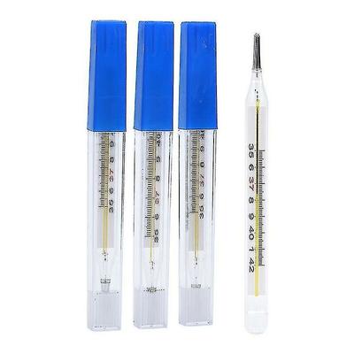 2er-Pack medizinisches Quecksilberglas-Thermometer zur Messung der Körpertemperatur für Erwachsene.