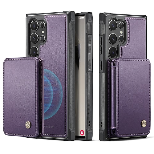 Handy Hülle Handyhüllen Für Samsung Galaxy S25 S24 S23 S23 FE S22 S21 Ultra Plus A55 5G A35 5G A25 A15 Rückseite Mit Ständer Magnetisch Kartenfach Retro TPU PC PU-Leder Image