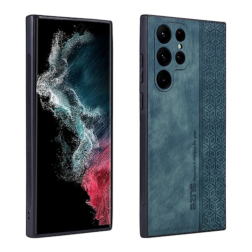 Handy Hülle Handyhüllen Für Samsung Galaxy S26 Ultra Plus S25 S24 S23 S22 S23 FE S21 Ultra Plus A55 5G A35 5G A25 Rückseite Nicht vergilbend Warm Stoßfest Retro TPU PU-Leder Image