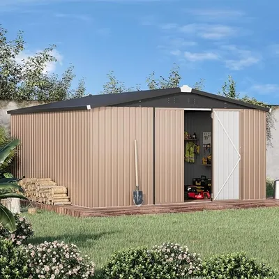 12' x 12' Shed Metal, Outdoor Storage Sheds & Outdoor Storage 12' x 12' with Lockable Doors, Large