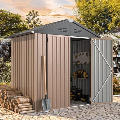 6' X 4' Storage Shed, Metal Sheds & Outdoor Storage Clearance, Utility and Tool Garden Sheds with