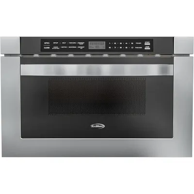 24 Inch Stainless-Steel Microwave Drawer Capacity, Memory, and Timer Functions, Wall-Mounted with