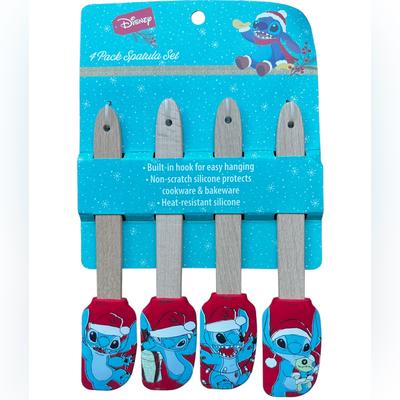 Disney Kitchen | Disney Stitch 4 Pack Spatula Set | Color: Blue/White | Size: Os