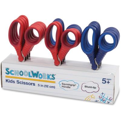 Fiskars Schoolworks 5" Kids Scissors Classpack - 5" Overall - Left/right - Stainless Steel - Blunted Tip - Assorted - 12 / Set