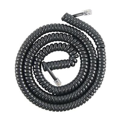 Powergear Power Gear Coiled Telephone Cord, 12', Black, 27639