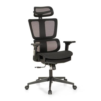 Alpha Home Ergonomic Mesh High-Back Office Task Chair With Retractable Footrest, Black
