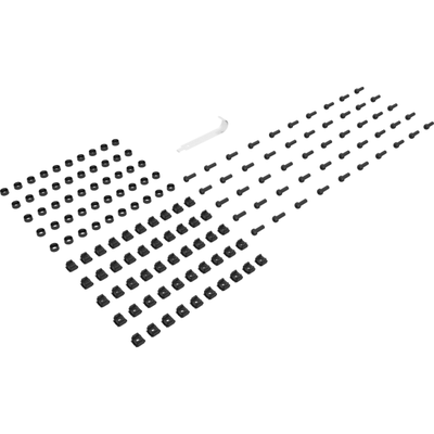 Vertiv Mounting Hardware - M6 Cage Nuts Screws Washers 50 Pcs. Each - Cage Nut, Cup Washer, Screw - Metal - Black