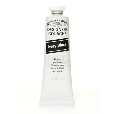 Winsor & Newton Designers' Gouache, 14 Ml, Ivory Black, 331