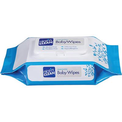Unimed-Midwest Nice 'n Clean Unscented Baby Wipes, Pack Of 80