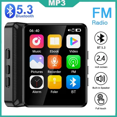 128 GB 2,4-Zoll-Touchscreen MP3 MP4 tragbarer Musik-Player Bluetooth 5.3 Radio Mini tragbare Am FM Notfall-Radios Image