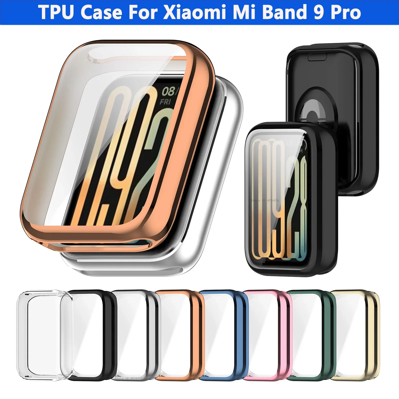 Für Xiaomi Mi Band 9 Pro Smartwatch TPU Schutz Fall Zubehör Für Mi Band 9 Pro 8 Pro Screen Protector stoßstange Silikon Abdeckung Image