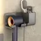 (Senza asciugacapelli) Organizzatore porta asciugacapelli Supporto per piastra a parete con scatola portaoggetti Staffa per spazzola per capelli