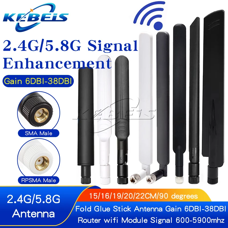 1PCS SMA dual band klebstab antenne 2,4G/5,8G/5G high gewinn 8dbI dual band WIFI router antenne omnidirektionale signal antenne Image