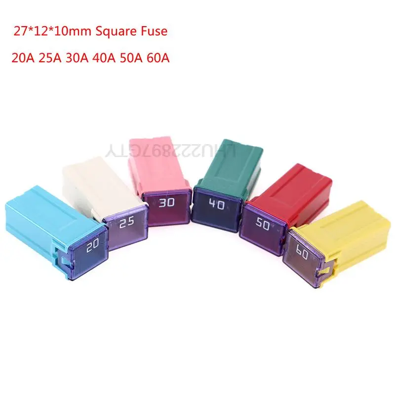 Mini-Vierkant sicherung 32v 20a 25a 30a 40a 50 a60a Kfz-Sicherung mit Kunststoff box Image