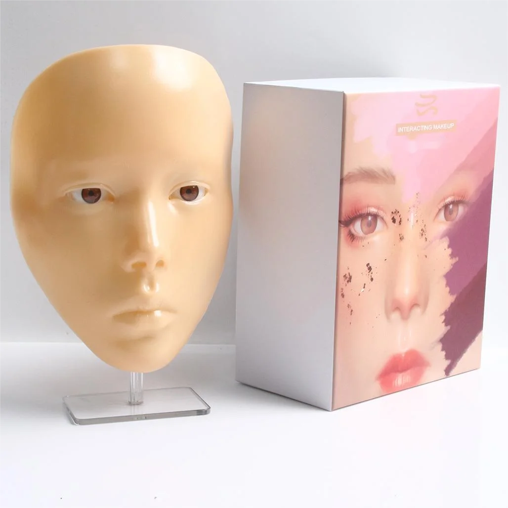 Wieder verwendbare 5d Augenbrauen Tattoo Praxis Voll gesicht kosmetische Make-up Übungs maske Board Haut Augen Make-up Training Silikon Übungs pad Image