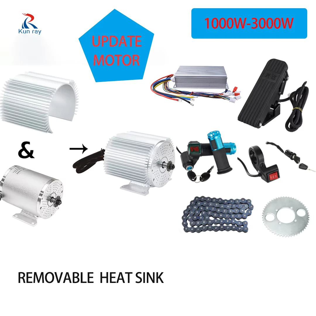Kunray Bürstenloser Motor-Controller, 1000 W/3000 W, Motor-Kühlkörper für Elektroroller, E-Bike-Motor, Motorrad, Elektrofahrrad Image