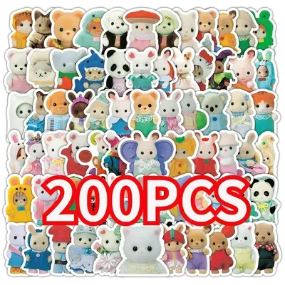 200PCS Cartoon Graffiti Aufkleber DIY Telefon Laptop Auto Reise Gepäck Laptop Tasse Wasserdichte Aufkleber für Kinder Image