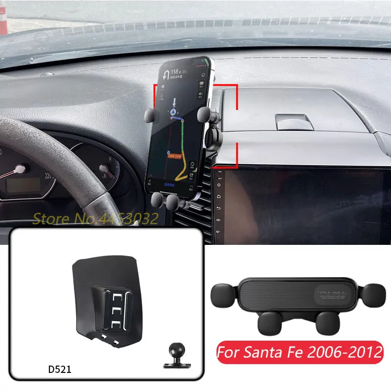 Für hyundai santa fe 2016-2018 Auto Handy halter Entlüftung GPS Schwerkraft Navigations halterung horizontal Zubehör Image