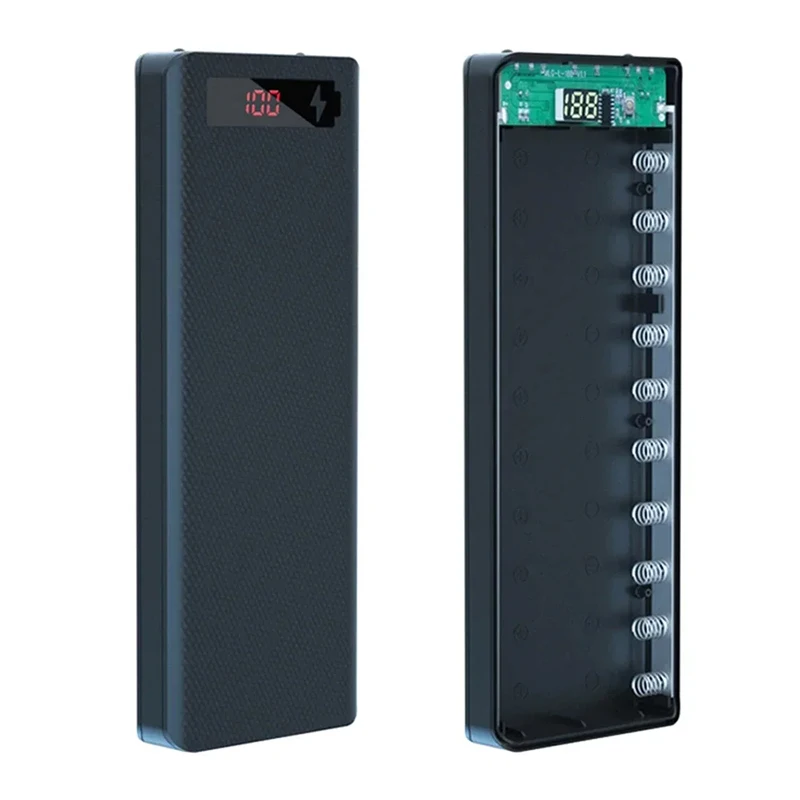 18650 Power Bank Fällen Batterie Halter Dual USB Typ C Ladung DIY Shell für iPhone Xiaomi Huawei 8*18650 batterie Fall Lagerung Box Image