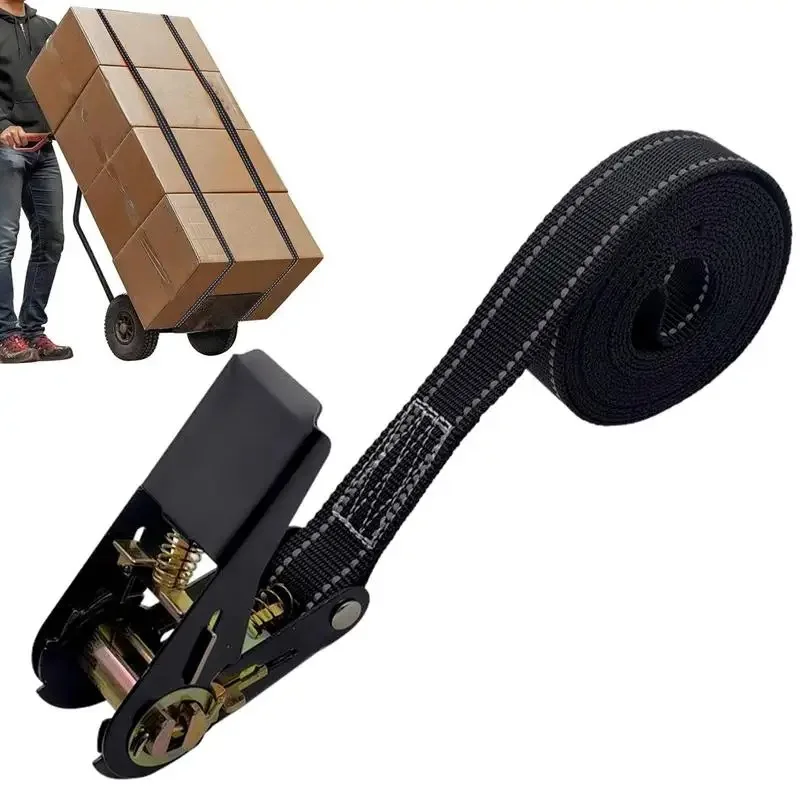 Auto-Ratschengurte, 800 kg Spannseil, Nockenschnallenriemen mit reflektierender Nacht, leicht sichere Fracht, praktische Gepäck-Zurrbinder Image