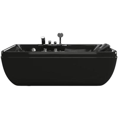 Whirlpool-Badewanne - Schwarz - 1 Person - 140 Liter - 150 x 75 x 54,5 cm - Ecke links - gavino Image