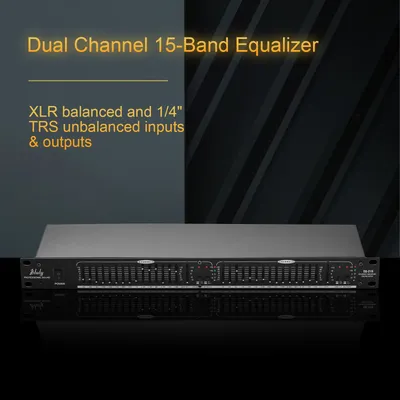 15-Band Equalizer Btuty EQ-215 Channel 15-Band Equalizer 1U Rack Mount 2-channel Stereo Graphic