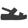 Keilsandalette CROCS "Brooklyn Low Wedge", Damen, Gr. 39, schwarz (schwarz, uni), Croslite, casual, Schuhe, Sommerschuh, Sandale, Keilabsatz, mit modischer Plateausohle