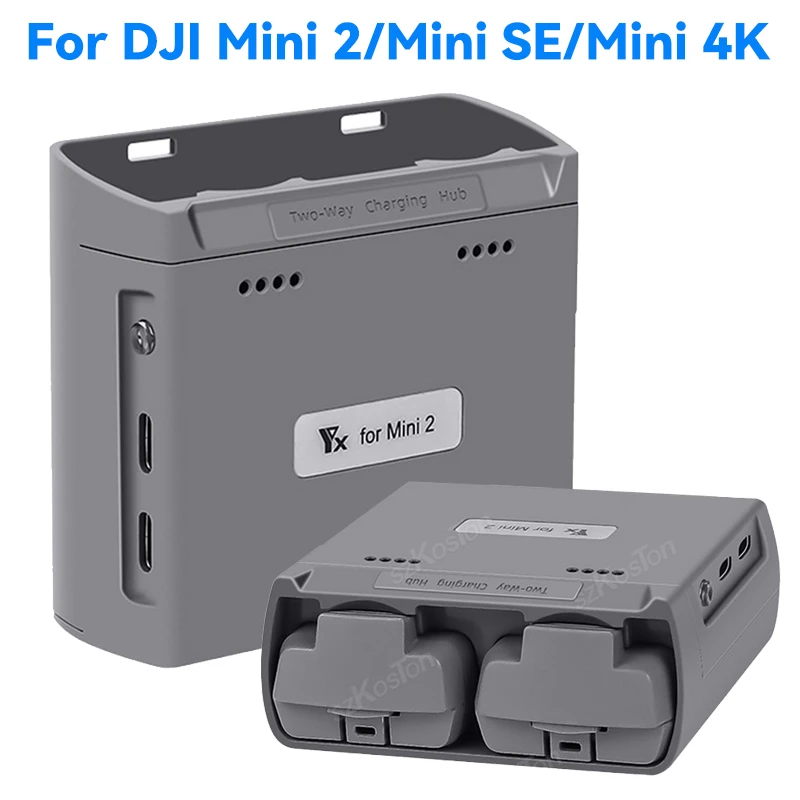 Für DJI Mini 4K/MINI 2/Mini 2 SE Lade Hub 2-weg Batterie USB Lade Fernbedienung batterien Power Bank Drone Zubehör Image