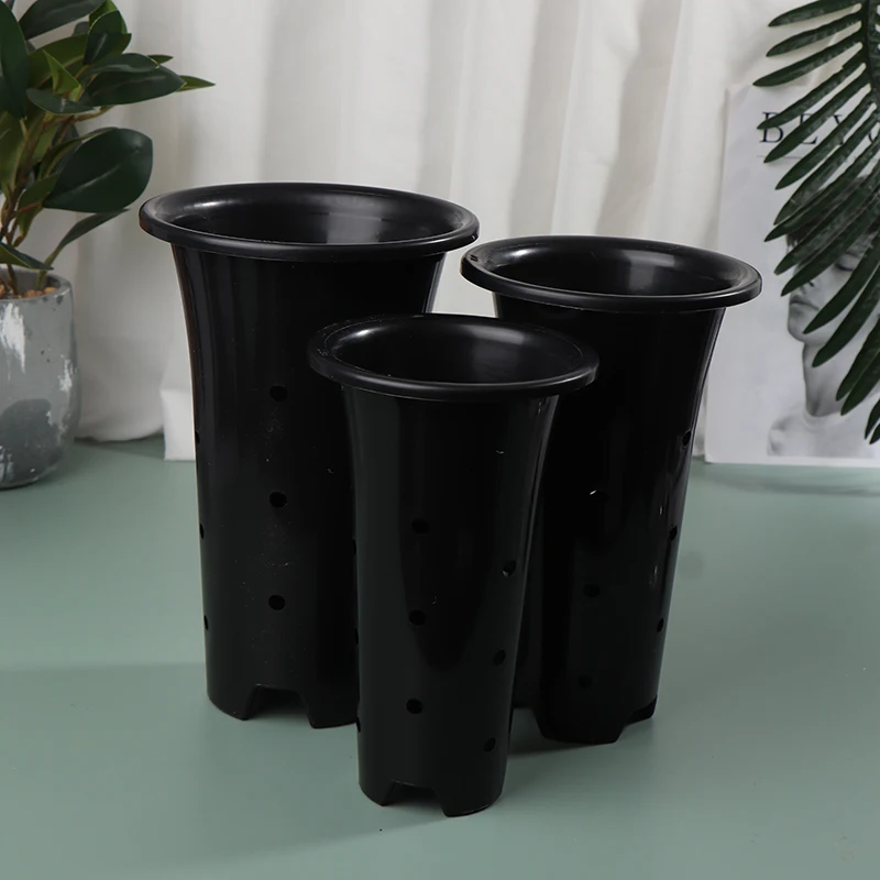 1pc Orchideen topf Netz löcher Tasse verdickt Blumentopf atmungsaktive Kontrolle Wurzel pflanze Pflanzer Vertiefung Blumentopf für Garten dekore Image